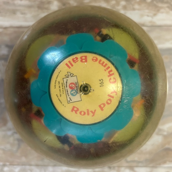 Vintage Fisher Price Roly Poly Chime Ball #165 from 1966. Baby Infant Toys - Picture 9 of 11